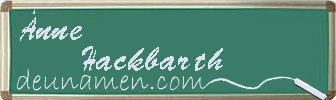 Änne Hackbarth Visitenkarte